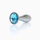 Анальна пробка - Jewellery Silver Plug Light Blue L