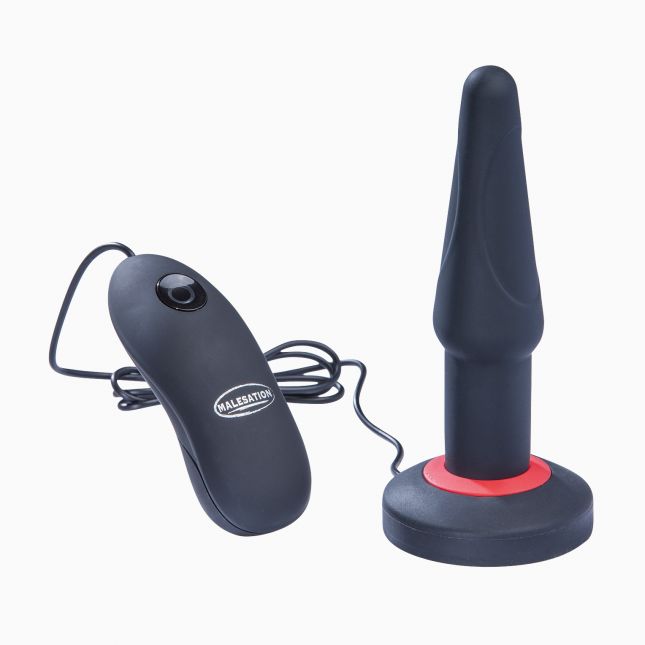 Анальна пробка - MALESATION Dual Layer Silicone Plug Vibe, S