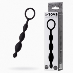 Анальний стимулятор - A - Toys, Anal chain, silicone, black, 19,5 cm Анальний стимулятор - A - Toys, Anal chain, silicone, black, 19,5 cm