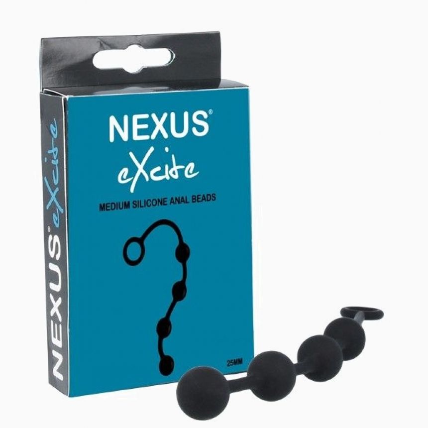 Анальні кульки Nexus Excite Medium Anal Beads, силікон, макс. діаметр 2,5 см Анальні кульки Nexus Excite Medium Anal Beads, силікон, макс. діаметр 2,5 см