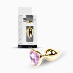 Анальна пробка - Jewellery Gold Heart Plug Light Pink
