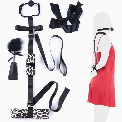 БДСМ-набір LOCKINK YEAHWOW Armbinder Restraint Set Black
