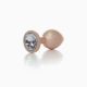 Анальна пробка - Jewellery Pearl Gold Plug Clear M