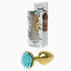 Анальна пробка - Jewellery Gold PLUG ROSE- Light Blue