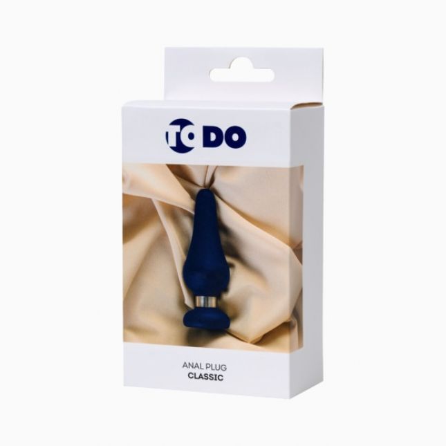 Анальна пробка ToDo By Toyfa Сlassic, силікон, синя, 13 см, ø 4,6 см Анальна пробка ToDo By Toyfa Сlassic, силікон, синя, 13 см, ø 4,6 см