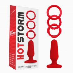 Анальна пробка - His Enlargement Kit Hot Storm Red