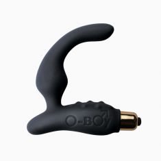 Вібромасажер простати Rocks Off O-Boy Black для новачків, макс діаметр 30 мм, масаж промежини