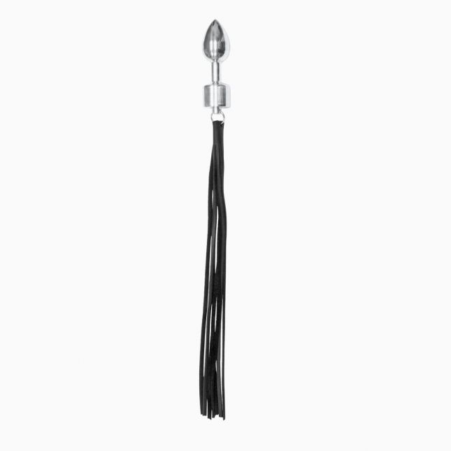 Анальна пробка - XXdreamSToys Alu - Plug m. Lederpeitsche