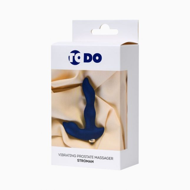 Вібростимулятор простати ToDo By Toyfa Stroman, силікон, синій, 14,5 см