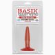 Анальна пробка - Basix Rubber Works, Mini Butt Plug, червоний