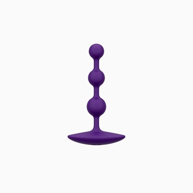 Анальные бусы Romp Amp Dark Purple, силикон, макс. диаметр 2,6 см