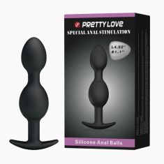 Анальная пробка - Pretty Love silicone Anal balls Black