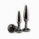 Набір анальних пробок NS Novelties Rear Assets - Tapered Trainer Kit - Gunmetal - Black