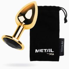 Анальный страз Metal By Toyfa, металл, золотистый, с кристаллом цвета турмалин, 7 см, ø 2,8 см, 50 г Анальный страз Metal By Toyfa, металл, золотистый, с кристаллом цвета турмалин, 7 см, ø 2,8 см, 50 г