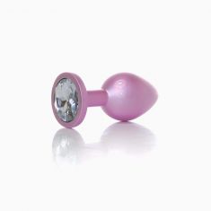 Анальна пробка - Jewellery Pearl Pink Plug Clear M