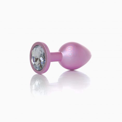 Анальна пробка - Jewellery Pearl Pink Plug Clear M