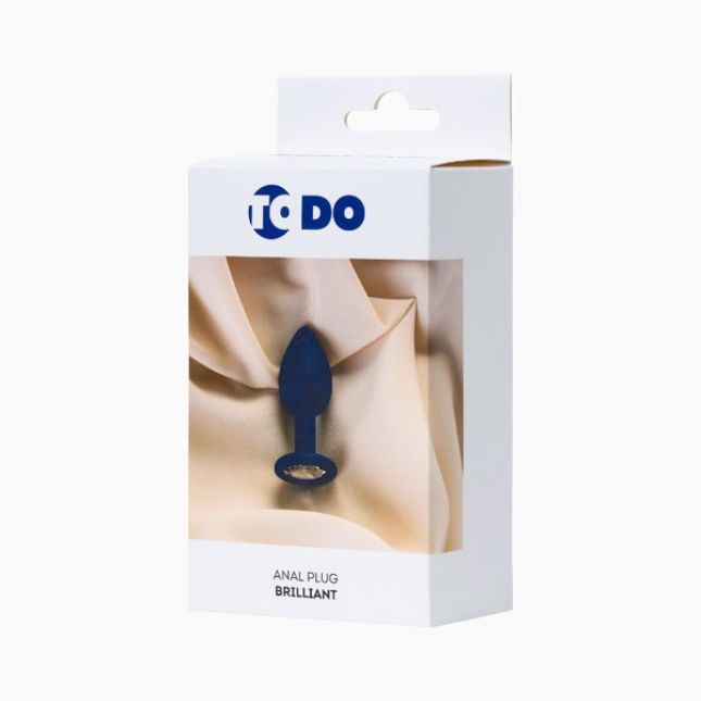 Анальная пробка ToDo By Toyfa Brilliant, силикон, синий, 7 см, ø 2,8 см, 26 г