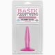 Анальна пробка - Basix Rubber Works, Mini Butt Plug, рожевий