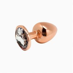 Металева анальна пробка Wooomy Tralalo Rose Gold Metal Plug Size L, діаметр 4 см, довжина 9 см