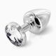 Анальна пробка із стразом Diogol ANNI round silver plated 25мм
