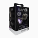 Анальна пробка - Ouch! Metal Butt Plug Medium Gunmetal/Amethyst Purple