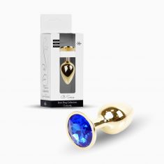 Анальна пробка - Jewellery Gold Plug Dark Blue
