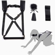 БДСМ-набір LOCKINK YEAHWOW Black Doggy Style Saddle set