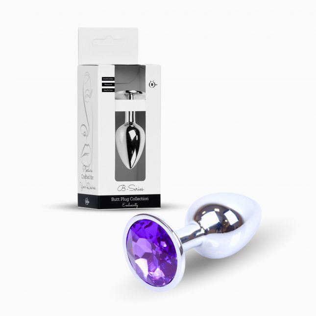 Анальна пробка - Jewellery Silver Plug Purple