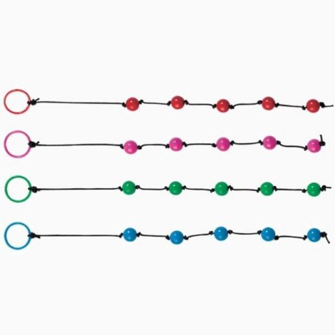 Анальные бусы ABS Plastic Anal Beads With String In A Pot Red OS