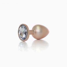Анальна пробка - Jewellery Pearl Gold Plug Clear L