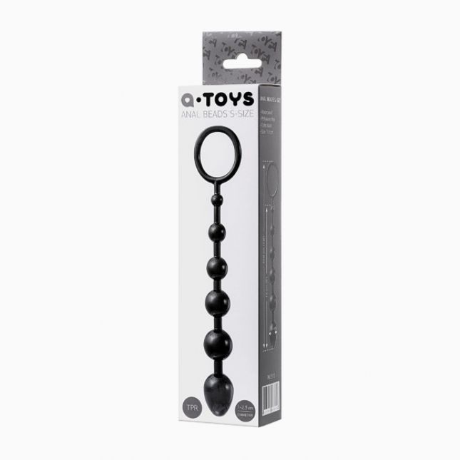 Анальная цепочка Toyfa A-Toys S, TPE, черный, 19,8см