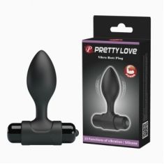 Анальна пробка - Pretty Love Vibro Butt Plug Black