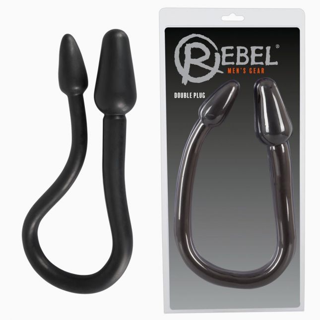 Анальні пробки - Nature Skin Double Plug Black