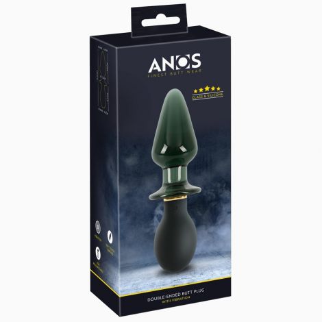 Анальний стимулятор - ANOS Double-Ended Butt Plug With Vibration