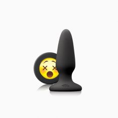 NS Novelties Mojis Plug #WTF Medium средняя анальная пробка с эмоджи, 8х3,7 см (черный)