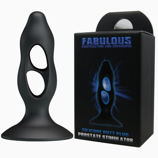 Стимулятор простаты - Silicone Butt Plug, Tension Exerciser Black