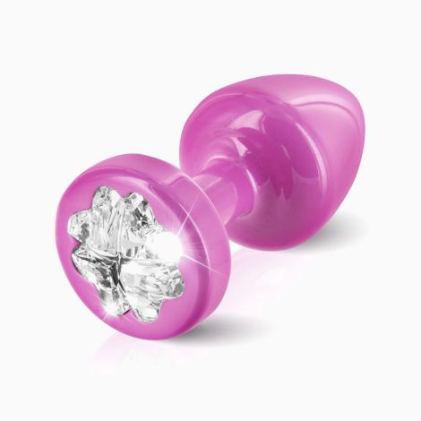 Анальна пробка із стразом Diogol Anni R Clover Pink Кристал 25мм