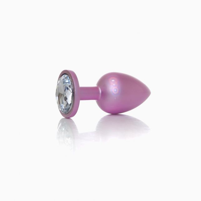 Анальна пробка - Jewellery Pearl Pink Plug Clear L