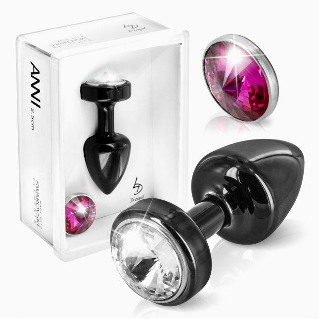 Анальна пробка - ANNI Magnet T2 crystal/pink Analplug