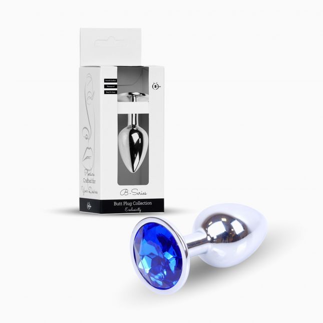 Анальна пробка - Jewellery Silver Plug Dark Blue