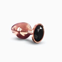 Металева анальна пробка із прикрасою у вигляді кристалу Dorcel - Diamond Plug Rose Gold L