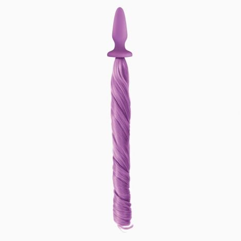 Ns Novelties Unicorn Tails Pastel Анальная пробка с хвостиком (сиреневый), 8,4х3,2 см