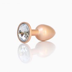 Анальна пробка - Jewellery Pearl Gold Plug Clear S