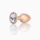 Анальна пробка - Jewellery Pearl Gold Plug Clear S