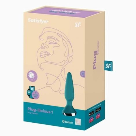 Анальна пробка - Satisfyer Plug-Ilicious 1 Petrol (App)