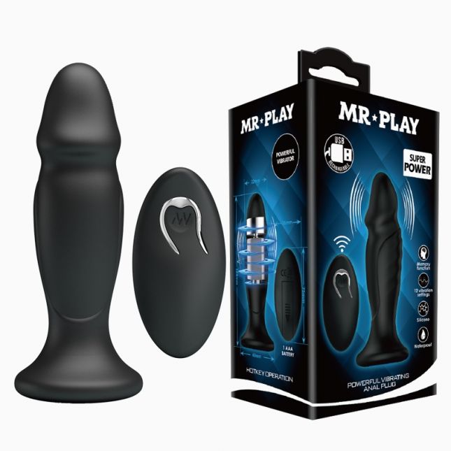 Анальна пробка - Mr.Play Vibrating Anal Plug Black