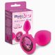 Анальна пробка - RelaXxxx Anal plug Silicone With Pink Crystal, рожевий, M