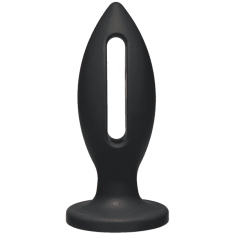 Doc Johnson Kink Lube Luge Premium Silicone Plug 5" - силиконовая анальная пробка, 11,43х4,8 см (черный)