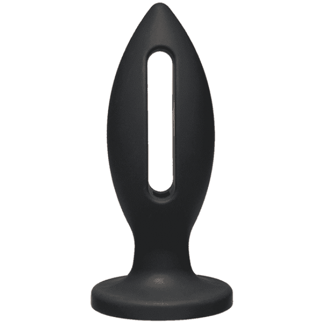 Doc Johnson Kink Lube Luge Premium Silicone Plug 5" - силиконовая анальная пробка, 11,43х4,8 см (черный)