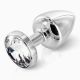 Анальна пробка із стразом Diogol ANNI round silver plated 35мм